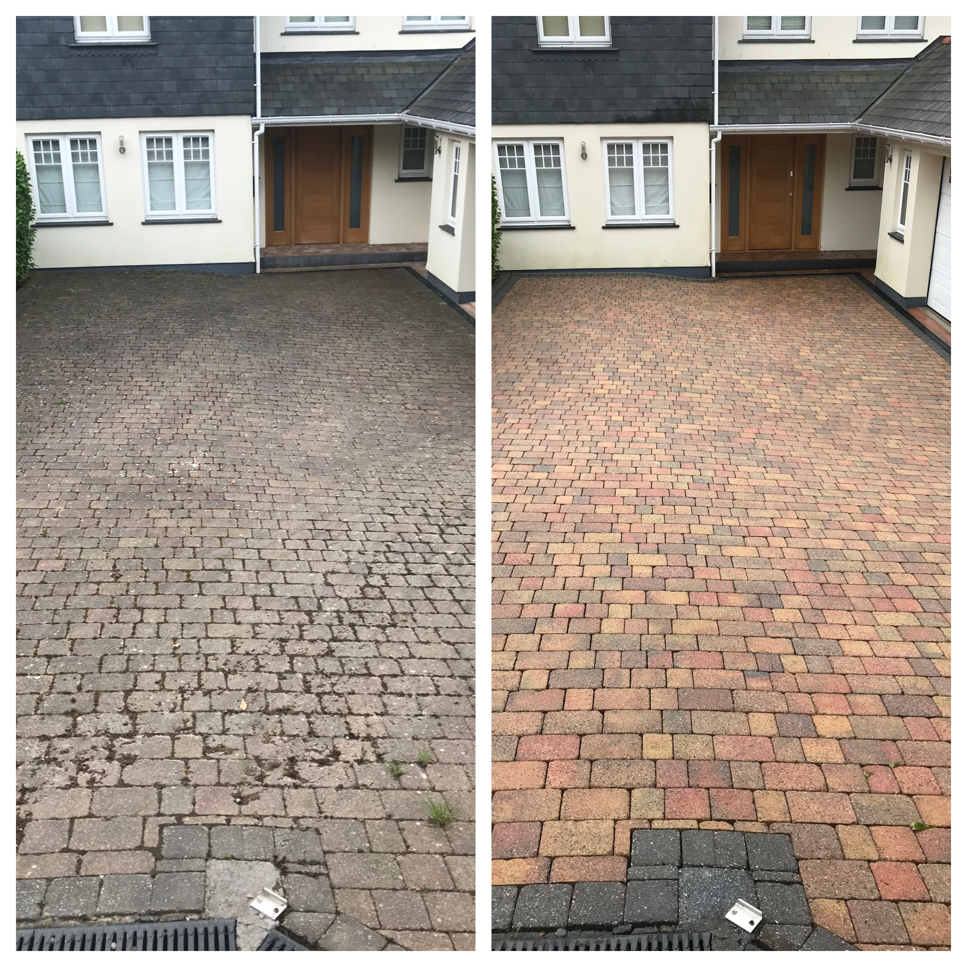 Driveway before and after